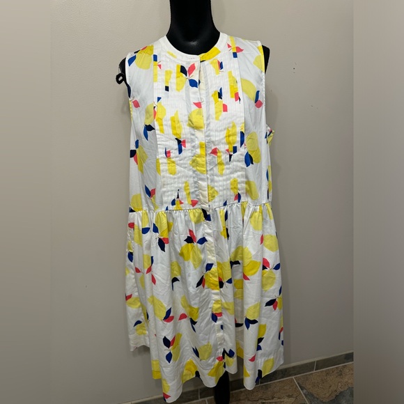 NWT Kate Spade women’s summer cotton fit & flare lemon dress size XL - Picture 1 of 12